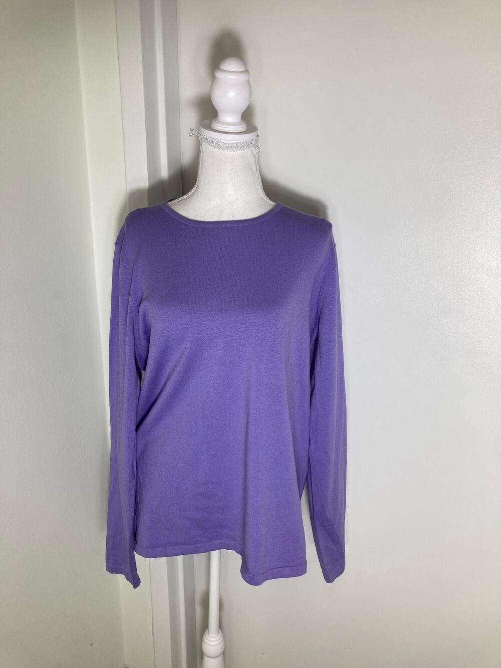 NWT Belford Lavendar Long Sleeve Lightweight Pullover sz XL